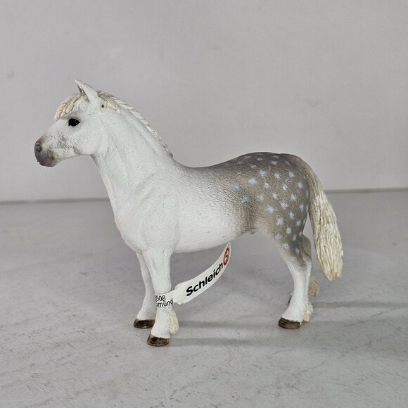 Schleich Welsh Pony Stallion Horse #13871 Animal Figure Dapple Grey - Picture 4 of 8